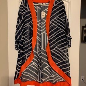 Cato Orange and Blue Cardigan New with tags
